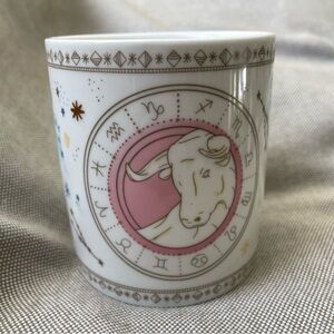 Zodiac Taurus Mug with Pink and Gold Accents